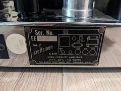 Radio Craftsmen C550 Williamson Mono Tube Power Amplifier KT66 Works Looks Great