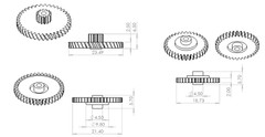 Movement Gear for Philips Cassette Recorder D8040 D8437 D8443 D8543 D8334 2.0mm