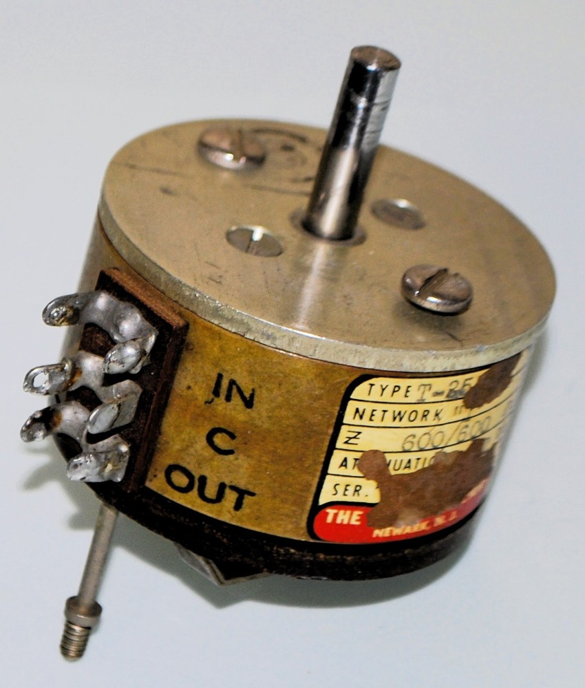 Daven T-255-G 600/600 ohm attenuator 20 steps 2db
