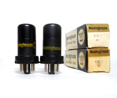 Matched PAIR 6SC7 Westinghous Tubes NOS NIB Dual Triode Fender Deluxe Amp VT-105