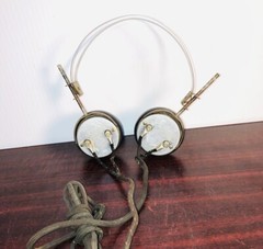 VTG 20’s 30’s Headphones C. Brandes USA Superior 1/4” connector Metal Headband