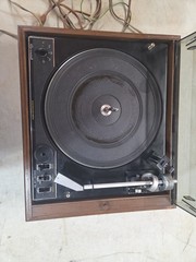 Garrard Synchro LAB 72B Wood Base Turntable, Shure M44E Cartridge, Repair, Video