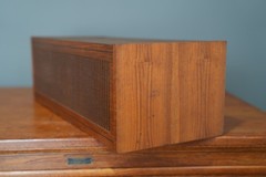 Telefunken HI-FI Loudspeaker 2302 for stereo radio Western Germany Vintage wood