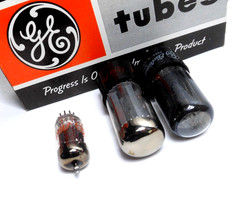 GE 1960s’ Fender Champ 5F1 Tweed Amp Tubes Set 6V6GT 5Y3GT 12AX7A USED-TEST NOS