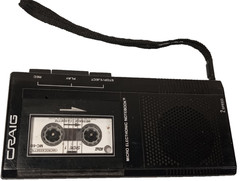 Vintage Craig J152 Micro Cassette Tape Recorder And Tape Cassette WORKING