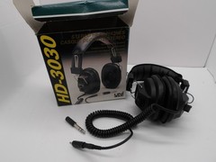 Vintage HD-3030 Stereo Mono Headphones Black Padded Volume Control, Tested!!