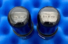 2 National Union 6V6GT Tubes / Amplitrex Tested Strong / Match Date Smoked Glass
