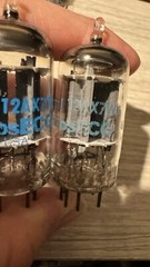 NOS Pair PhilipsECG 7025 12AX7WA ECC83 Long Plates Ring Getter 12AX7