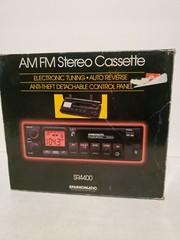 HTF Vintage Sparkomatic Sr4400 Am Fm Stereo Cassette With Box Anti Theft Control