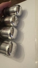 4- NOS 7Y4 Full-Wave Rectifier Vacuum Tubes LOKTAL Chrome Domes Black Plate
