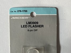 Radio Shack LM3909 LED Flasher 8-pin DIP 276-1705 Tandy Archer 🔥NEW NOS💥