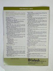 Vintage McIntosh C28 Stereo Preamplifier Color Sales Spec Booklet