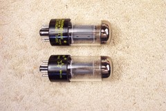 2, NEW, Westinghouse 6SN7GTB, TALL bottle, 1964, matching pair, 6SN7GT