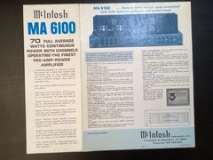 Vintage McIntosh Stereo Preamplifier Amplifier Sales Brochure Lot