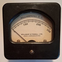 Rare Spilsbury & Tindall, Ltd. Analog DC milliampere panel meter 0-300 (Tested)