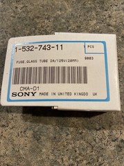 Sony 1-532-743-11 Glass Tube Fuse 2A/125V (20MM) Qty-9 NOS