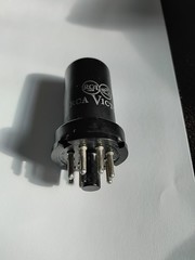 RCA 12SK7 Vacuum Tube Black Metal Case Tested 85 No Shorts Leak Pass