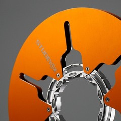 Studevox 10.5″ Edge Polished Orange Aluminium Tape Reel For Reel Tape Recorders