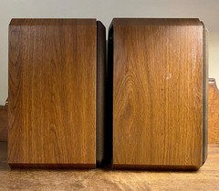 OPTIMUS STS 50AV 40-8230 SPEAKER PAIR WOOD GRAIN BROWN 8 OHMS 40W RMS MALAYSIA