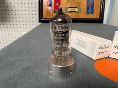 Matched Rare Pair of Mullard 12AX7 Electrohome Tubes – Amplitrex Gm Scores 100%