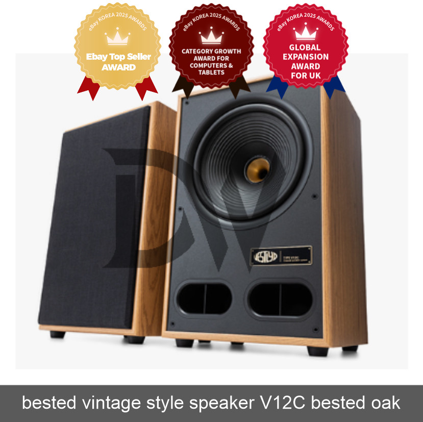 bested vintage style coaxial high-quality speaker V12C bested oak