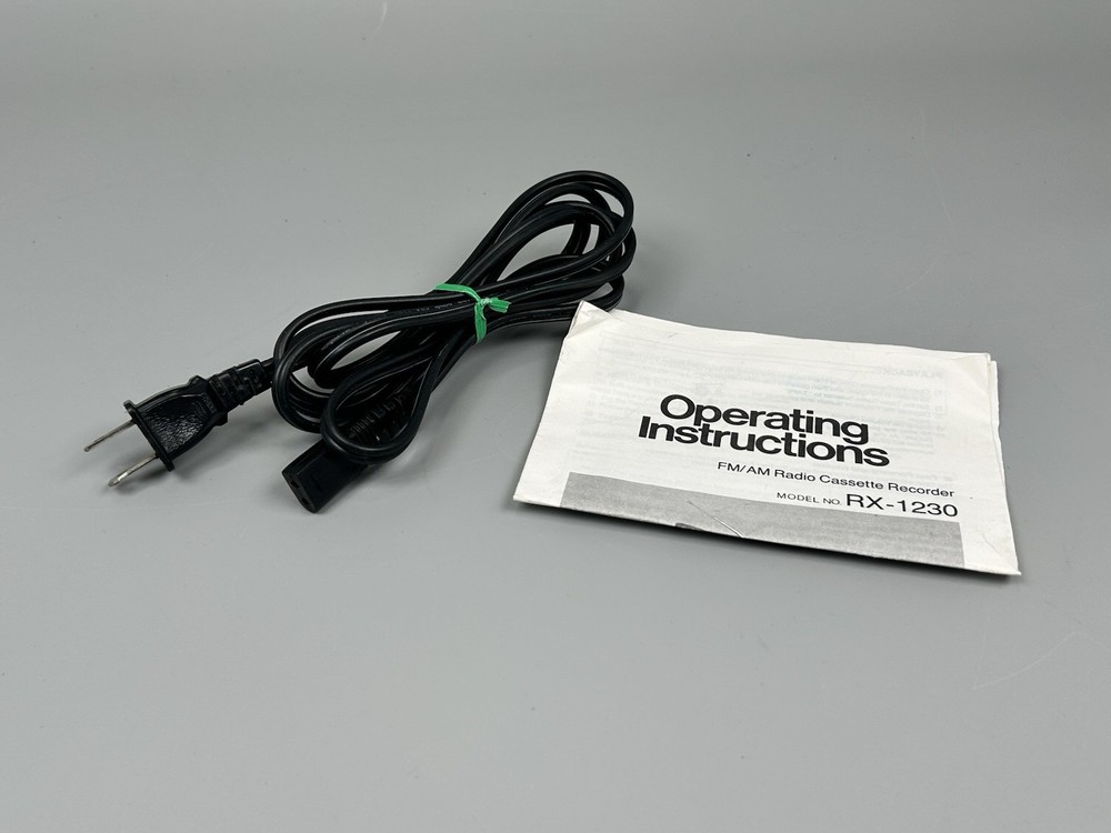 Panasonic RX-1230 Receiver Tape Recorder Shortwave Radio AC Power Cable Cord OEM