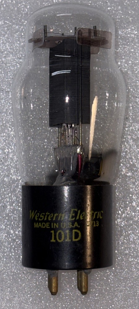 Western Electric 101D Vintage Black Plate Audio Tube Tested NOS