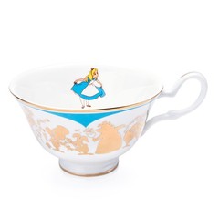 Disney Alice in Wonderland Cup and Saucer, Fine Bone China, 7.5 × 15 ×