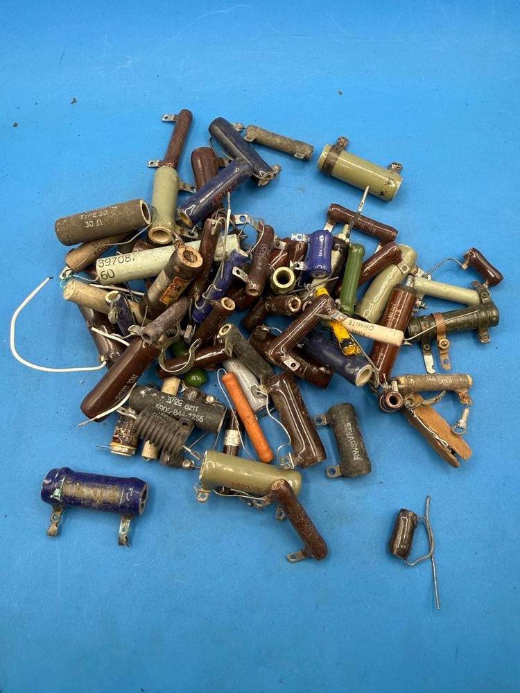 Lot of Vintage Wirewound Power Resistors Ohmite Brown Devil Ceramic RE