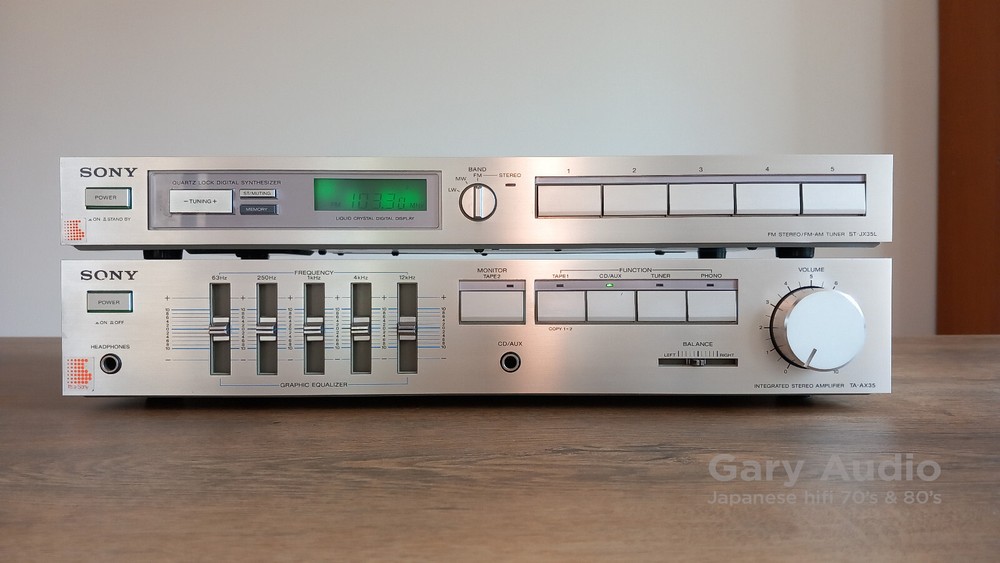 Sony TA-AX35 Amplifier & Sony ST-JX3L Tuner Made in Japan Vintage 1983