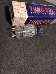 1- TUNG-SOL 12AX7 Dimple Foil Getter – Vacuum USA Tube – Tests NOS Long Plate