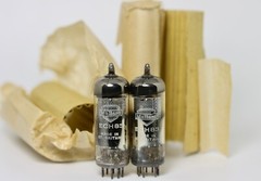 1961 NOS MULLARD ECH83 6DS8 ECH81 6AJ8 MATCHED PAIR TUBES 2 TUBES PER BID