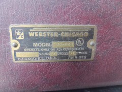 Vintage Webster Chicago Model 100-641 3 Speed Record Player