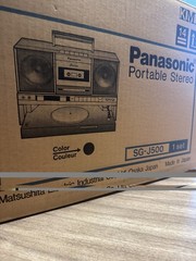 NEW Panasonic SG-J500 AM FM Radio Cassette Record Player Boombox Portable In Box