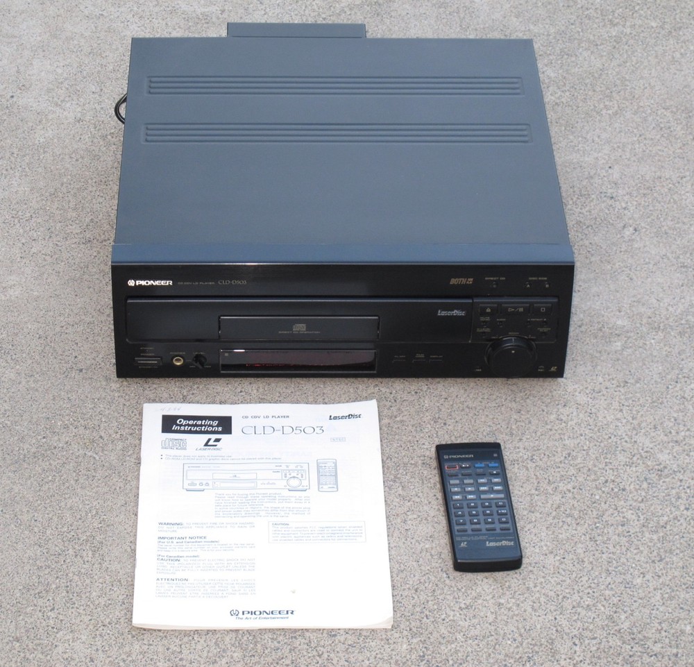 VTG Pioneer CLD-D503 LaserDisc CD w/ Remote & Manual Working w/ Issue READ!