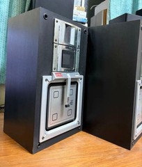 Aiwa SX-E77 Vintage Square Flat Diaphragm Speakers Pair 3-Way AFBS Audiophile