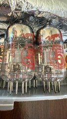 FENDER GROOVE TUBE SOVTEK 12AX7WC VINTAGE pair Tubes Excellent Strong