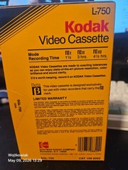 Kodak Beta Video Cassette L-750 SGL750 CAT 1088202 Made in Japan AS-IS