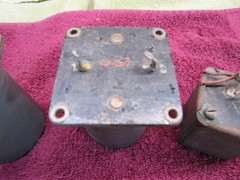 (2) SMALL TRANFORMERS + (1) CAPACITOR WESTERN ELECTRIC ERA UNKNOWN MAKER