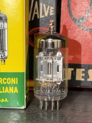 Marconi Silver Plate ECC83 12AX7 Tube Tested EX+ Gm/Emissions E83CC Like Mazda