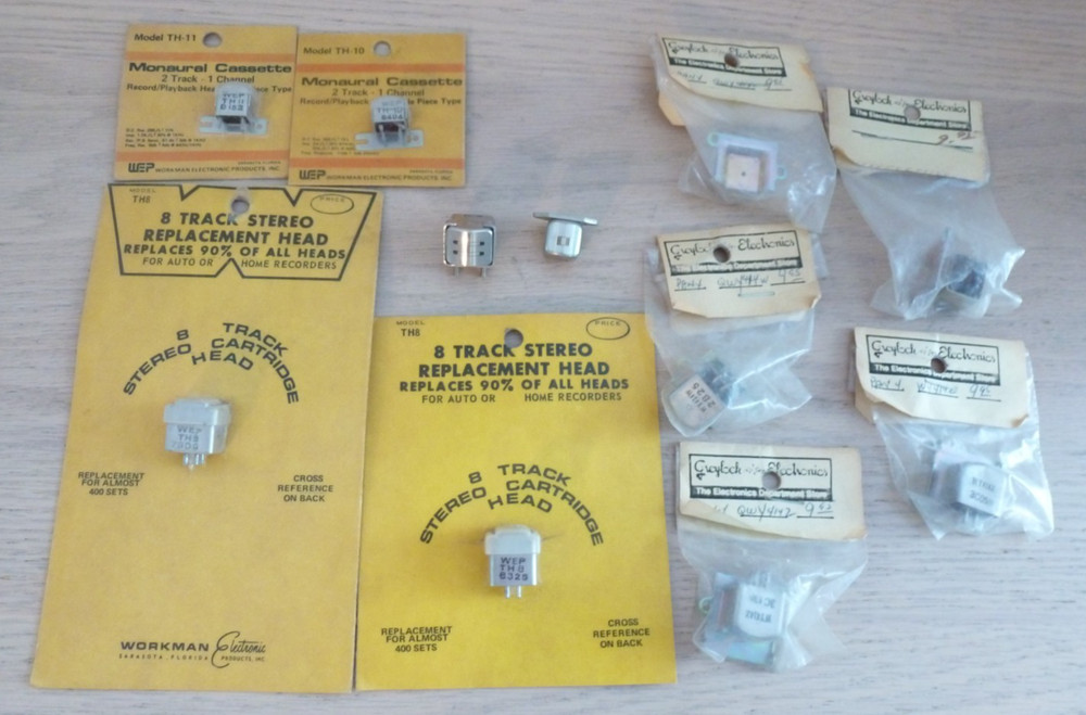 LOT 11 VINTAGE REPLACEMENT TAPE RECORDER HEADS