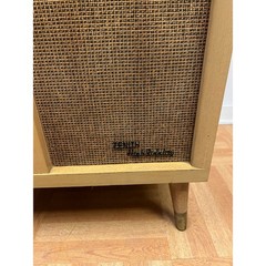 Vintage Zenith High Fidelity Record Player Console Mid Century Modern Cabinet 50