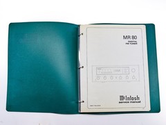 MCINTOSH MR 80 Service MANUAL Green Binder w/ Schematics Original Vintage Hi-Fi
