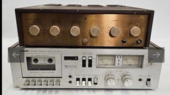 Vintage Audiophile Stack H.H. Scott Type 210-C Tube Amp And Lafayette RK-D600 3-