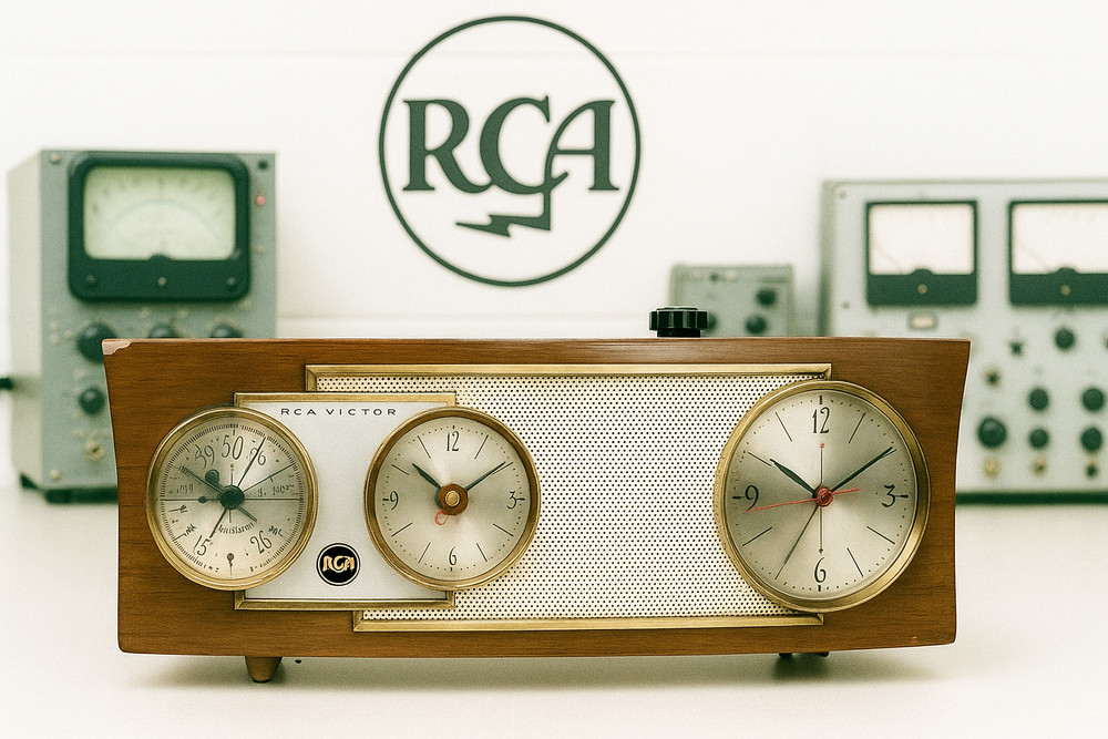 RCA Victor 1-TC-41 Transistor Barometer Clock Radio (1956) Rare Unit w/ Labels