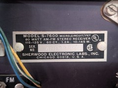 READ Vintage SHERWOOD S-7600 AM/FM Receiver & Amp Tested Works Great