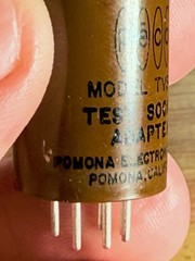 Vintage Peco Pomona 7-Pin Miniature Tube Test Socket Adapter TVS-7 Miconal NOS