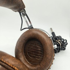 Vintage Mura SP-205 Dynamic Stereo Headphones Brown Japan 8 Ohm Untested Retro