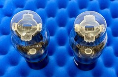 TWO National Union NX-45 Tubes 45 / Tested +100% / Engraved 1930’s Cup Getter