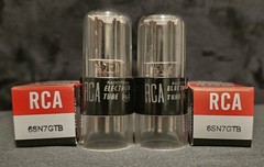 RCA 6SN7 GTB TUBE 1950s TOUGH DOGS 2 HOLE BLACK LADDER PLATES MATCHING SET